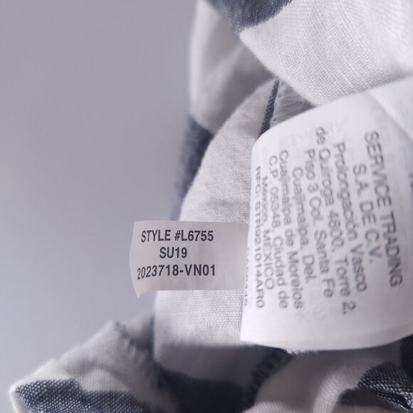 J.Crew Linen Blend Striped Tank Top Womens 0 Tie Hem Nautical Coastal Preppy - Picture 10 of 13